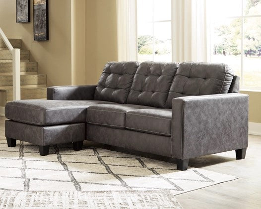 Venaldi Gunmetal Queen Sofa Chaise Sleeper