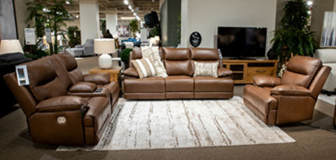 VonRyan Tobacco Power Reclining Sofa