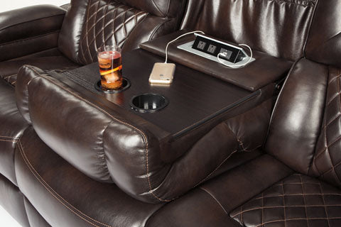 Warnerton Chocolate Power Reclining Sofa