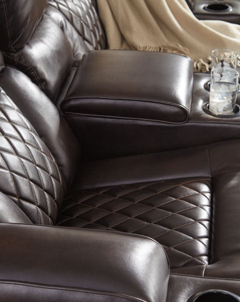 Warnerton Chocolate Power Reclining Sofa