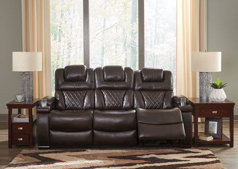 Warnerton Chocolate Power Reclining Sofa