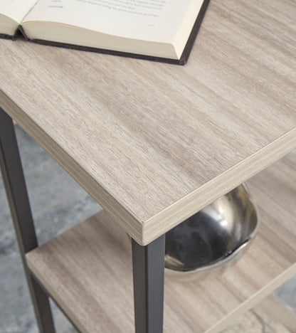 Waylowe Light Brown and Black Home Office Desk