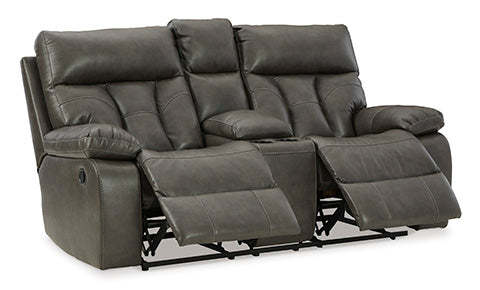 Willamen Quarry Reclining Loveseat with Console