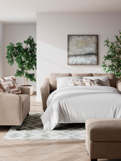 Willarae Taupe Queen Sofa Sleeper