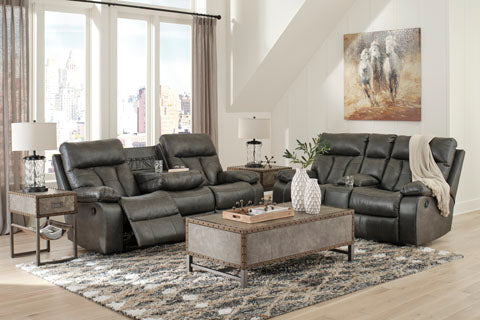 Willamen Quarry Reclining Sofa and Loveseat Set