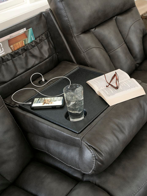 Willamen Quarry Reclining Sofa with Drop Down Table