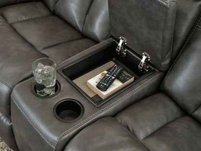 Willamen Quarry Reclining Loveseat with Console