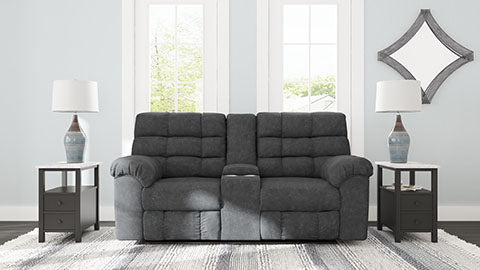 Wilhurst Marine Reclining Loveseat with Console