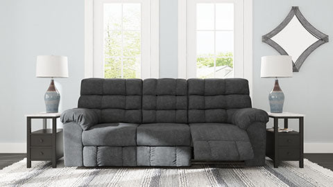 Wilhurst Marine Reclining Sofa with Drop Down Table