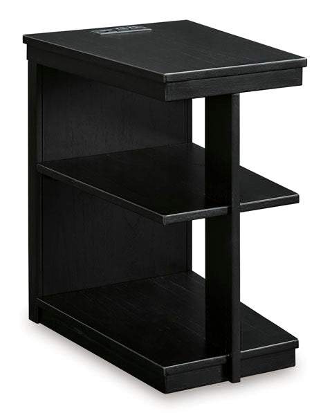 Winbardi Black Chairside End Table