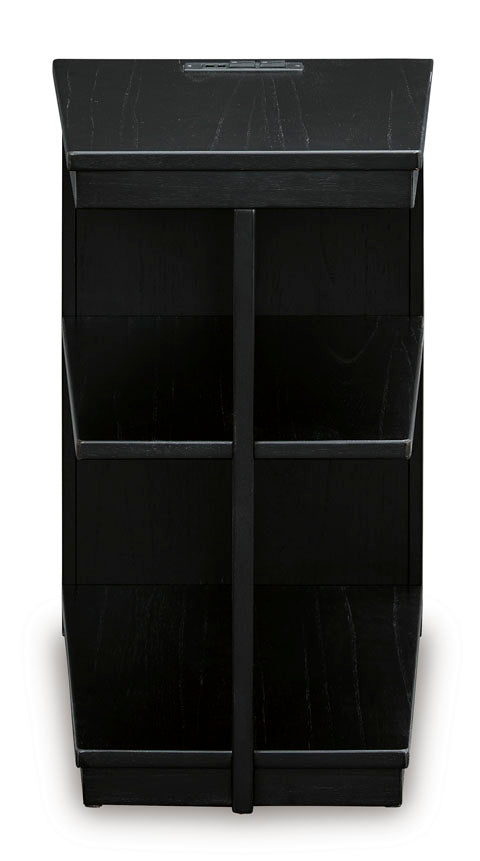 Winbardi Black Chairside End Table