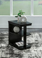 Winbardi Black Chairside End Table