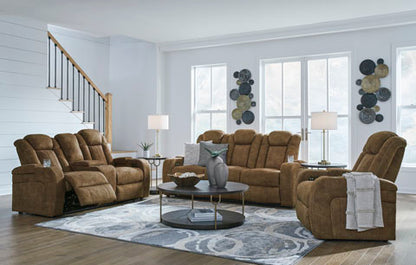 Wolfridge Brindle Power Reclining Sofa and Loveseat Set