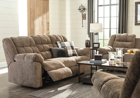 Workhorse Cocoa Power Reclining Sofa