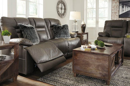 Wurstrow Smoke Power Reclining Sofa and Loveseat Set
