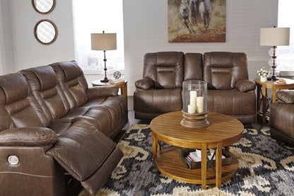 Wurstrow Umber Power Reclining Sofa and Loveseat Set