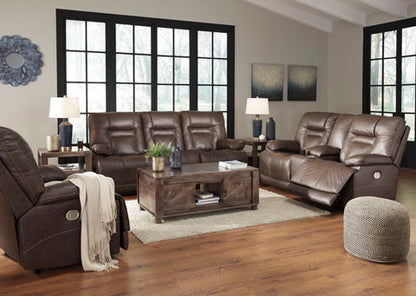 Wurstrow Umber Power Reclining Sofa and Loveseat Set