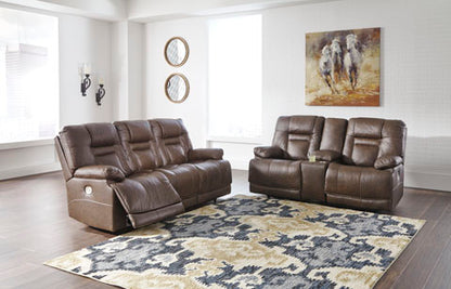 Wurstrow Umber Power Reclining Sofa and Loveseat Set
