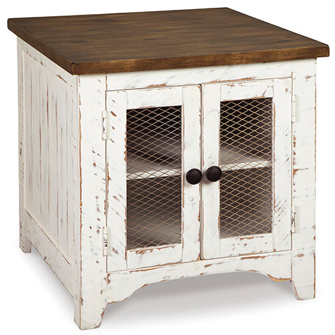 Wystfield White and Brown End Table