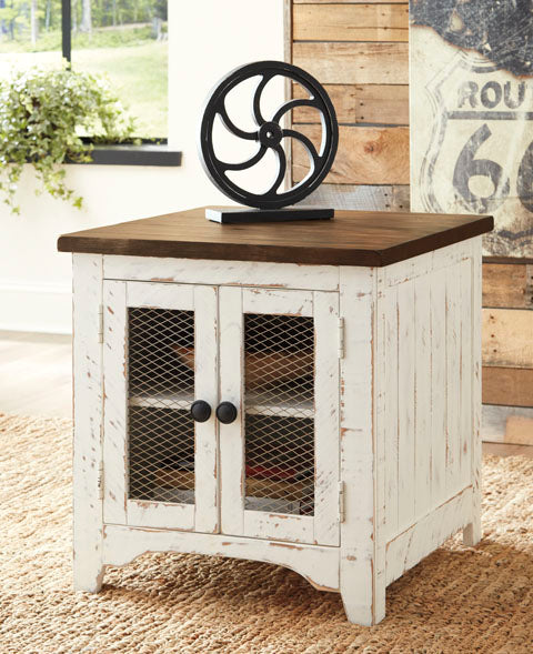 Wystfield White and Brown End Table