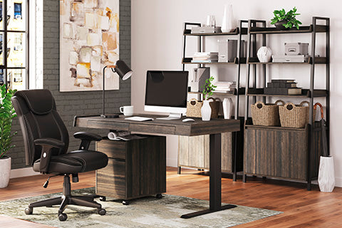 Zendex Dark Brown Adjustable Height Desk