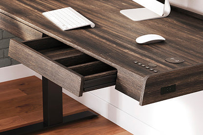 Zendex Dark Brown Adjustable Height Desk